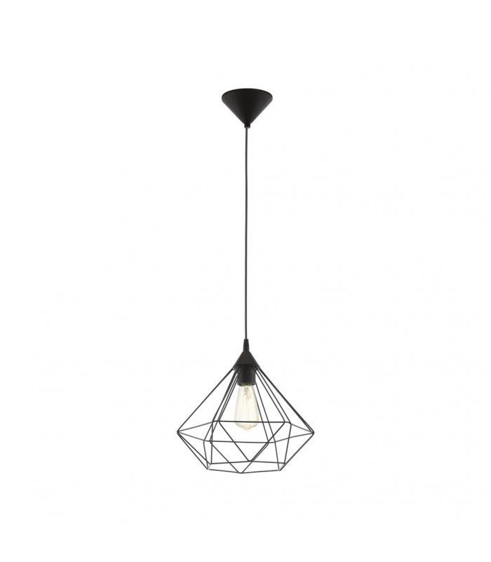 Tarbes Wire Frame Pendant Ceiling Light Black-1
