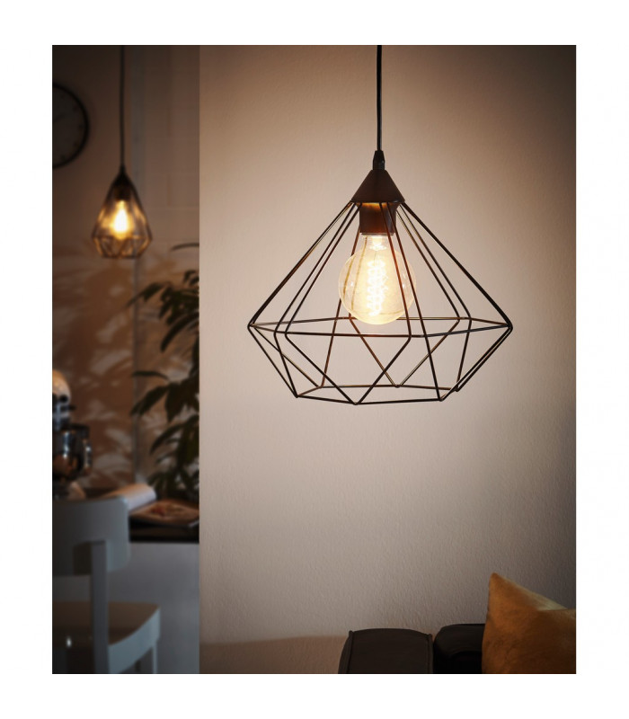 Tarbes Wire Frame Pendant Ceiling Light Black-2