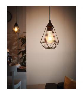 Tarbes Wire Frame Pendant Ceiling Light Black-2