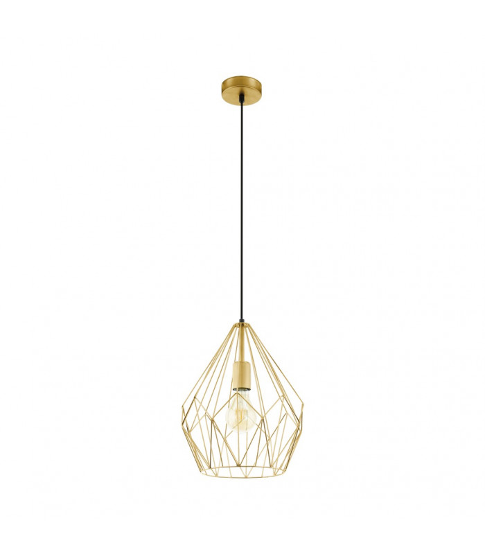 Carlton Wire Frame Pendant Ceiling Light Gold-Coloured