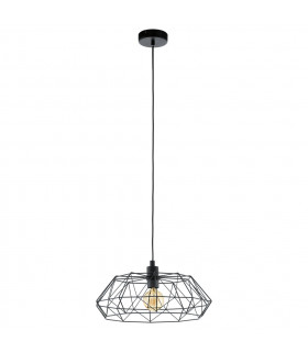 Carlton Wire Frame Pendant Ceiling Light Black-1