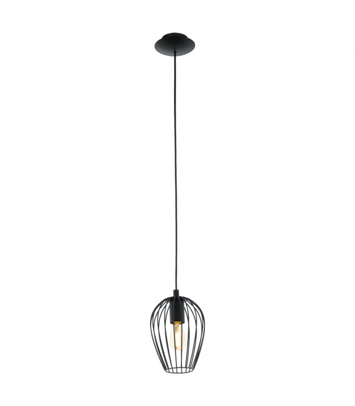 Newtown Wire Frame Pendant Ceiling Light Black