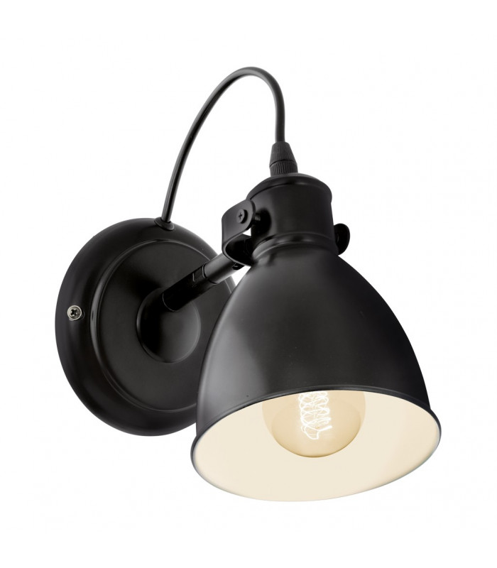 Priddy Dome Wall Light Black White-1