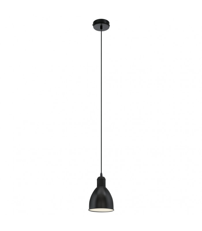 Priddy Dome Pendant Ceiling Light Black White-1
