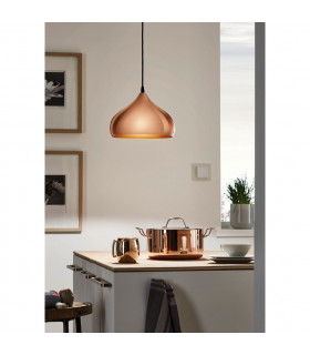 Hapton Dome Pendant Ceiling Light Copper-2
