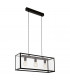 Charterhouse 3 Lamp Straight Bar Pendant Ceiling Light Black-1