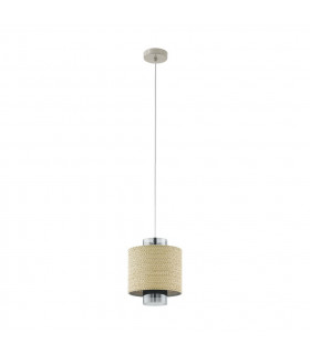 Mediouna Cylindrical Pendant Ceiling Light Beige