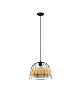 Anwick Wire Frame Pendant Ceiling Light Black-1