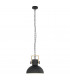 Lubenham Dome Pendant Ceiling Light Black Brown-1