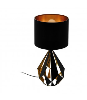 Carlton Table Lamp With Round Shade Black Copper-1