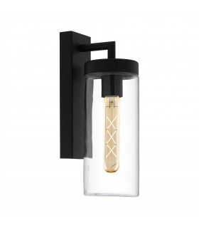 1 Light Outdoor Wall Light Black IP44, E27 - 1