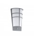 LED Outdoor Wall Light with PIR Motion Sensor Silver IP44 - 1