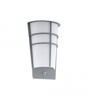 LED Outdoor Wall Light with PIR Motion Sensor Silver IP44 - 1