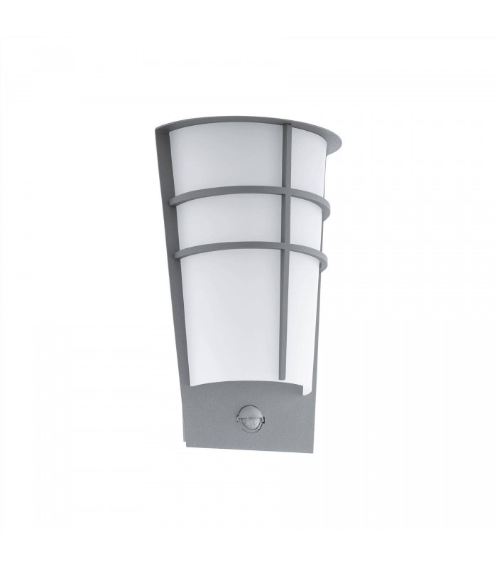 LED Outdoor Wall Light with PIR Motion Sensor Silver IP44 - 1