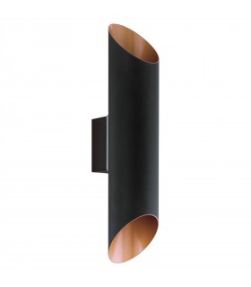 LED Outdoor Up Down Wall Light Black, Copper IP44 - 1