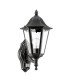 1 Light Outdoor Wall Lantern with PIR Sensor Black, Silver-Patina IP44, E27 - 1