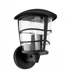 1 Light Outdoor Wall Lantern Black IP44, E27 - 1