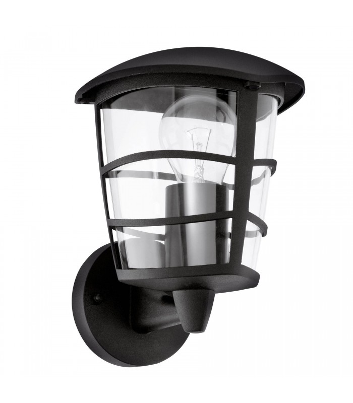 1 Light Outdoor Wall Lantern Black IP44, E27 - 1
