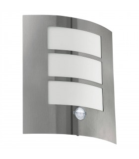1 Light Outdoor Wall Light with PIR Motion Sensor Stainless Steel, E27 - 1