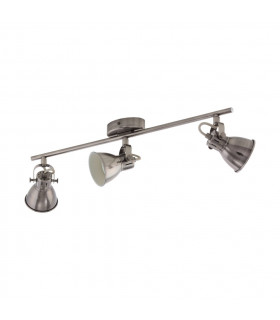 Seras 3 Light Triple Adjustable Spotlight Cream, Nickel-Antique, GU10 - UK Stock