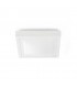 1 Light Small Square Bathroom Flush Ceiling Light White IP44, E27 - 3