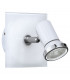 Tamara 1 Light Bathroom Adjustable Wall Light Chrome with White Glass IP44, GU10 - UK Stock