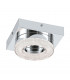 Fradelo Integrated LED Round Flush Ceiling Light Chrome, Crystal - UK Stock