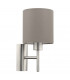 Pasteri 1 Wall Light Satin Nickel with Taupe Fabric Shade, E27 - UK Stock