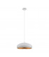Mogano 1 Light Dome Ceiling Pendant White, Copper, E27 - UK Stock