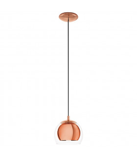 Rocamar 1 Light Dome Ceiling Pendant Copper, E27 - UK Stock