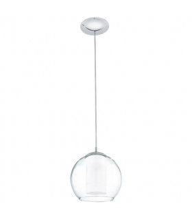 Bolsano 1 Light Globe Ceiling Pendant Polished Chrome, E27 - UK Stock