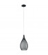 Razoni 1 Light Dome Ceiling Pendant Black, E27 - UK Stock