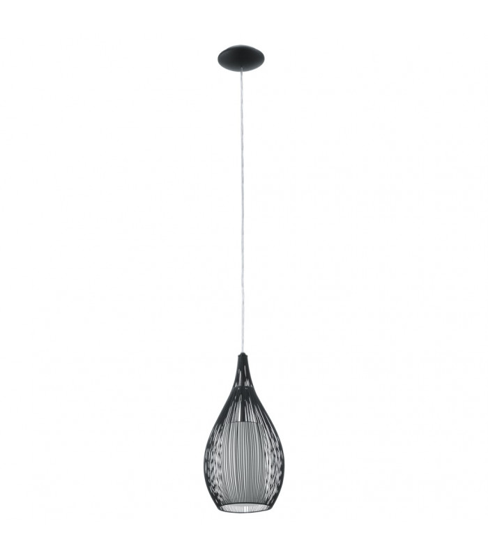 Razoni 1 Light Dome Ceiling Pendant Black, E27 - UK Stock