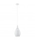 Razoni 1 Light Dome Ceiling Pendant White, E27 - UK Stock