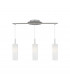 Troy 3 Light Ceiling Pendant Bar Satin Nickel, E27 - UK Stock