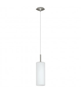 Troy 1 Light Ceiling Pendant Satin Nickel, E27 - UK Stock