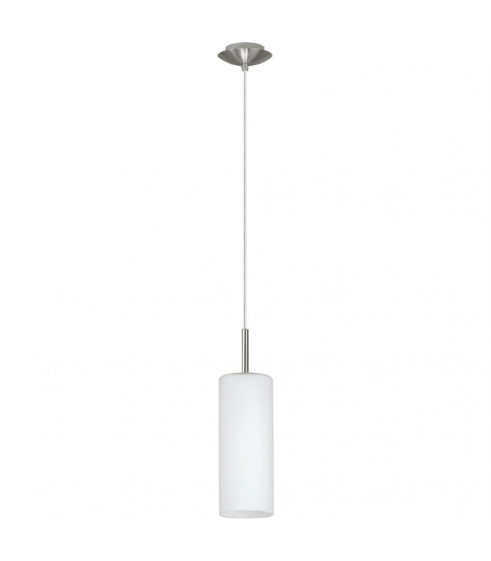 Troy 1 Light Ceiling Pendant Satin Nickel, E27 - UK Stock