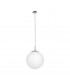 Rondo 1 Light Modern Medium Globe Ceiling Light Pendant White, Satin Nickle, E27 - UK Stock