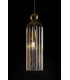 Antic Modern Slim Pendant Ceiling Light Gold Glass Cognac Shade-3