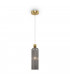 Antic Modern Slim Pendant Ceiling Light Gold Glass Grey Shade-1