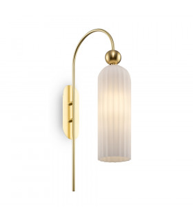 Antic Modern Wall Lamp Gold Glass White Shade-1