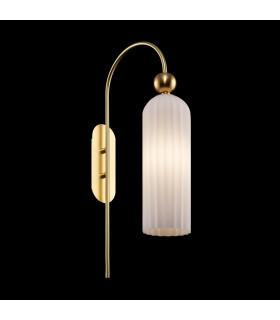 Antic Modern Wall Lamp Gold Glass White Shade-2