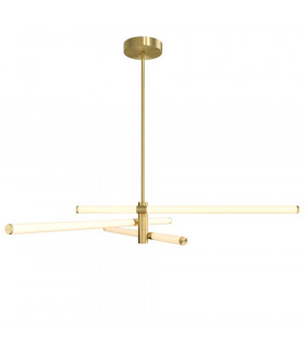 Axis Modern Integrated Pendant Ceiling Light Gold 3000K Acrylic Frosted Shade-1