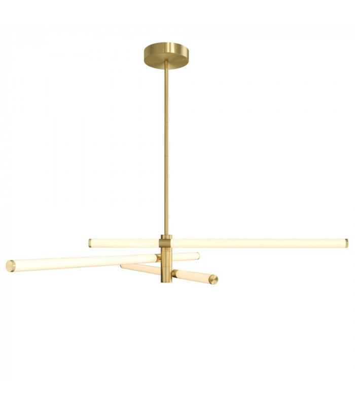 Axis Modern Integrated Pendant Ceiling Light Gold 3000K Acrylic Frosted Shade-1