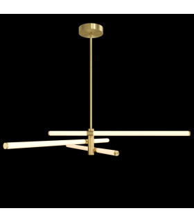 Axis Modern Integrated Pendant Ceiling Light Gold 3000K Acrylic Frosted Shade-2