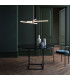 Axis Modern Integrated Pendant Ceiling Light Gold 3000K Acrylic Frosted Shade-3