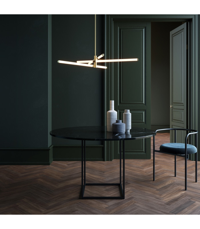 Axis Modern Integrated Pendant Ceiling Light Gold 3000K Acrylic Frosted Shade-3