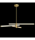 Axis Modern Integrated Pendant Ceiling Light Gold 3000K Acrylic Frosted Shade-5