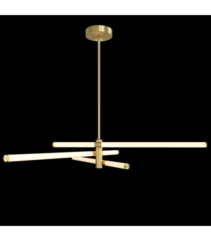 Axis Modern Integrated Pendant Ceiling Light Gold 3000K Acrylic Frosted Shade-5