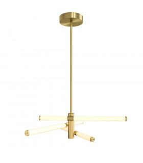 Axis Modern Integrated Pendant Ceiling Light Gold 3000K Acrylic Frosted Shade-1